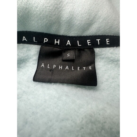 Alphalete Light Blue Crop Hoodie Sweatshirt Pullover Women's SMALL - Picture 8 of 12
